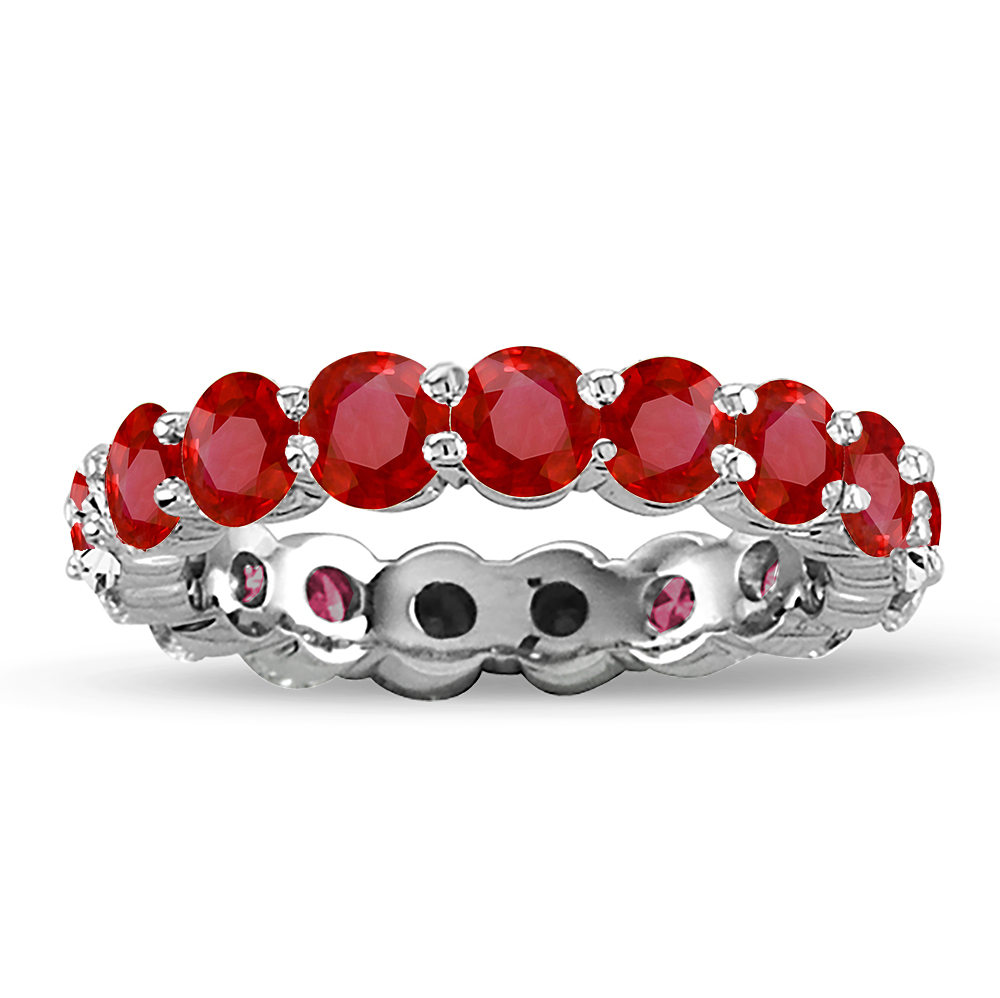 View 2.75ct tw Ruby Eternity Ring in 14k Gold
