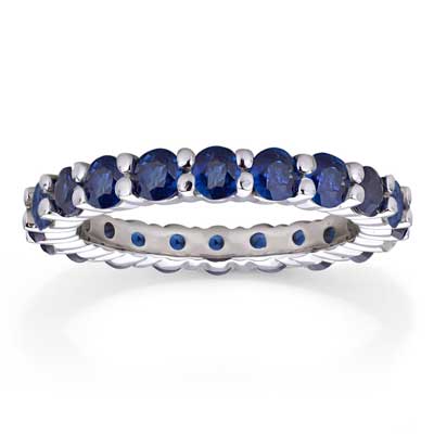 2.75ct tw Sapphire Eternity Ring in 14k Gold