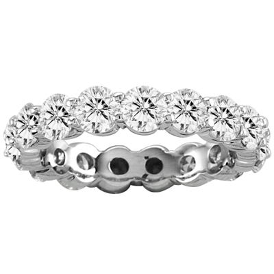 View 5.00 cttw Shared Prong All Around Diamond Eternity Band 14k Gold Bridal Ring G-H SI Quality(W5)