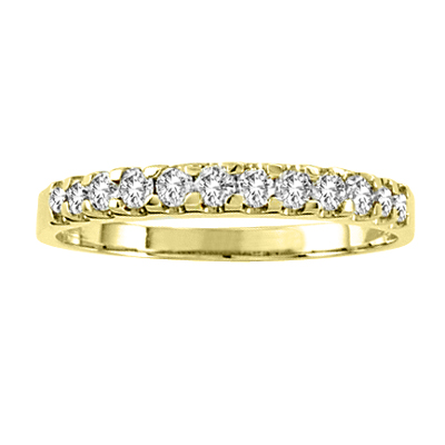 View 14k Gold Wedding Band with 0.30ct of Diamonds