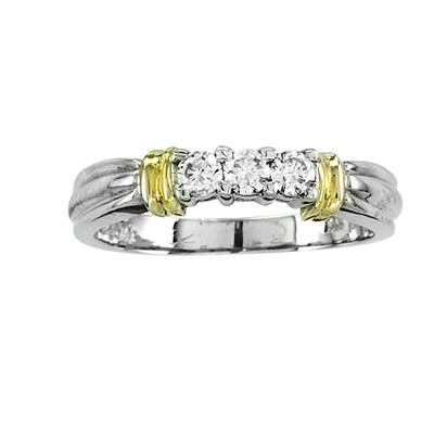 View 14k Gold Wedding Band with 0.25ct tw Diamonds