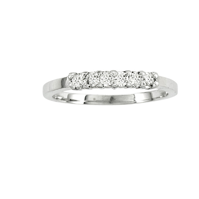 View 14k Gold Wedding Band with 0.21ct tw Diamonds