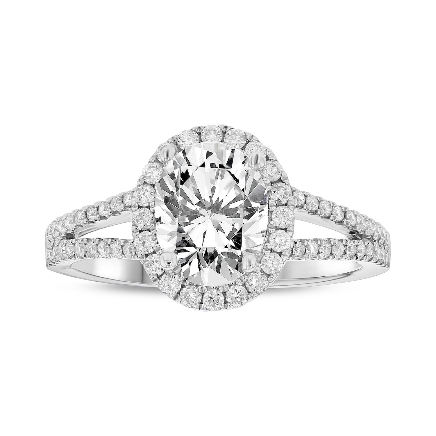 View 1.27ctw Diamond Engagement Ring in 18k White Gold 