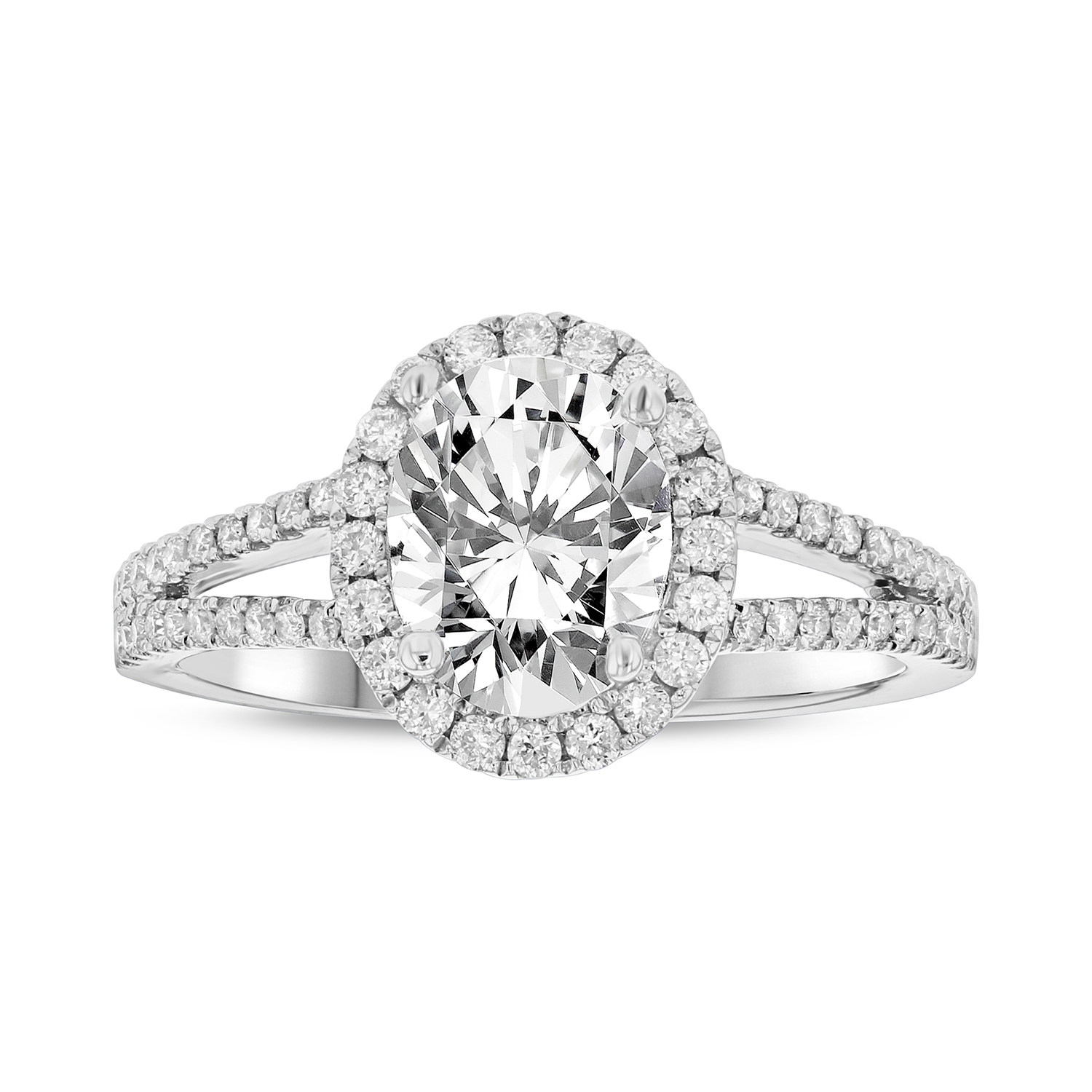 View 1.27ctw Diamond Engagement Ring in 18k White Gold 
